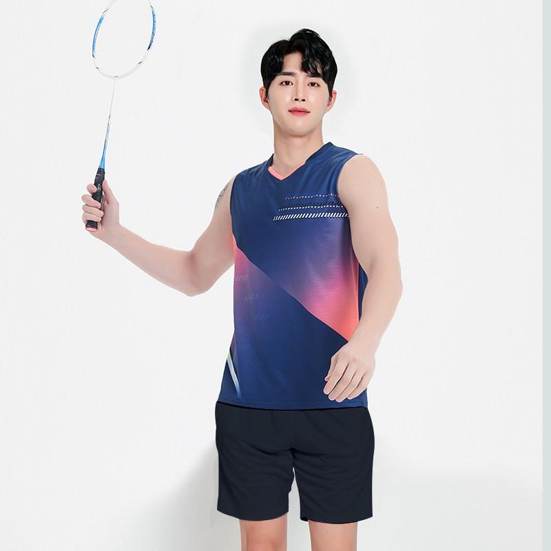 Stylish Sleeveless Badminton Vest Shorts Set Men Women Breathable Sportswear Volleyball Training Gym Outdoor