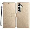 Fodral för Galaxy A57 5G - Läder/PU, Guld, Med korthållare