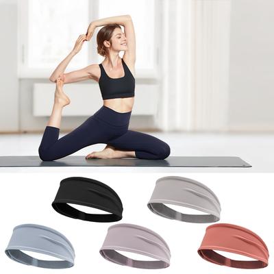 Cooling Workout Headbands for Men Women Yoga Running Tennis Gym Elastic SweatbandsWide Hairband Sports Sweat Headbands