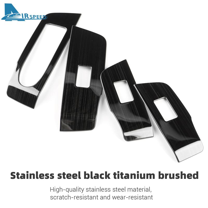 Stainless Steel 4pcs Window Lifter Switch Trim Cover For Mazda CX60 CX-60 -2025 CX70 CX-70 CX80 CX-80 CX90 CX-90 2024 2025