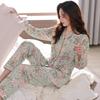 Pajamas Women'S Pure Cotton Long-Sleeved Mid-Autumn And Winter Cotton Large-Size Loungewear