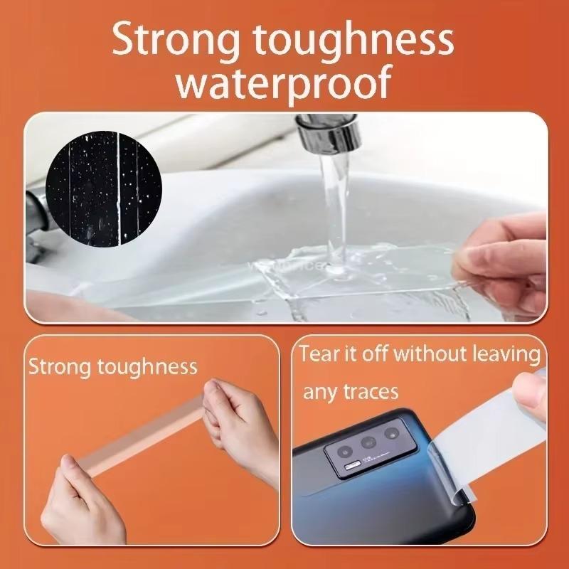 Cinta Adhesiva Multiusos Potente Adhesivo de Doble Cara Extraíble Transparente Agarre de Montaje Lavable Impermeable Fuerte Pegajoso