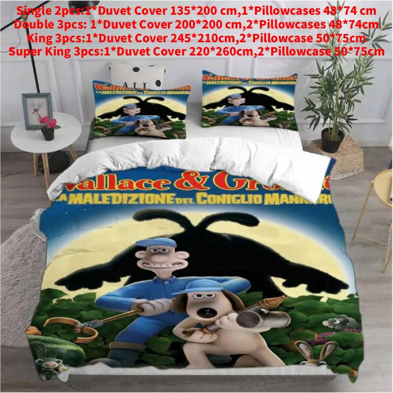 Bedding Wallace Gromit Sets Comforter Quilt Bed Cover Duvet Cover Pillow Case