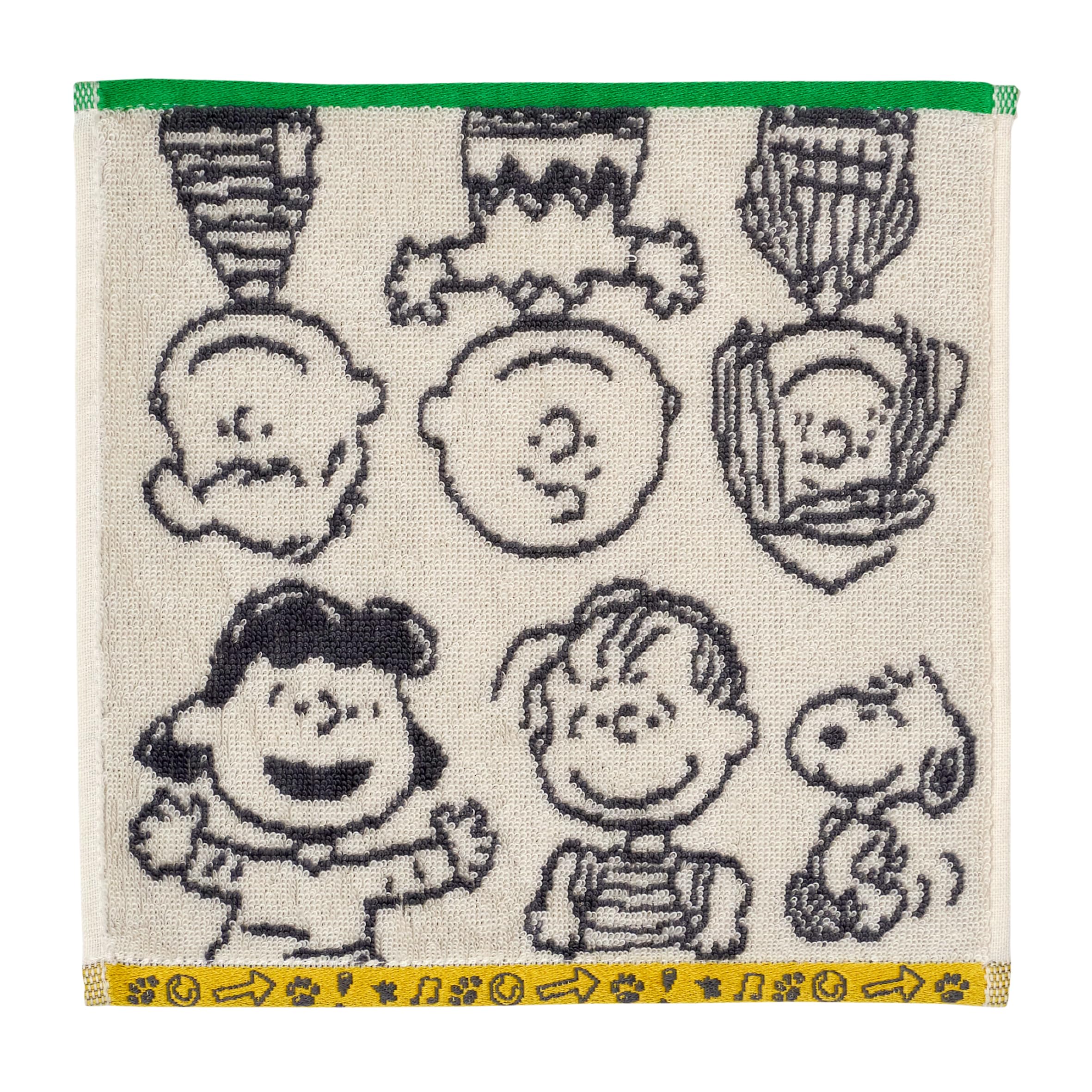 Nishikawa Snoopy Mini Towel 25 x 25 cm Washable Cotton Ivory XT46606646 PN6603TW PEANUTS GANG 100% слоновая кость