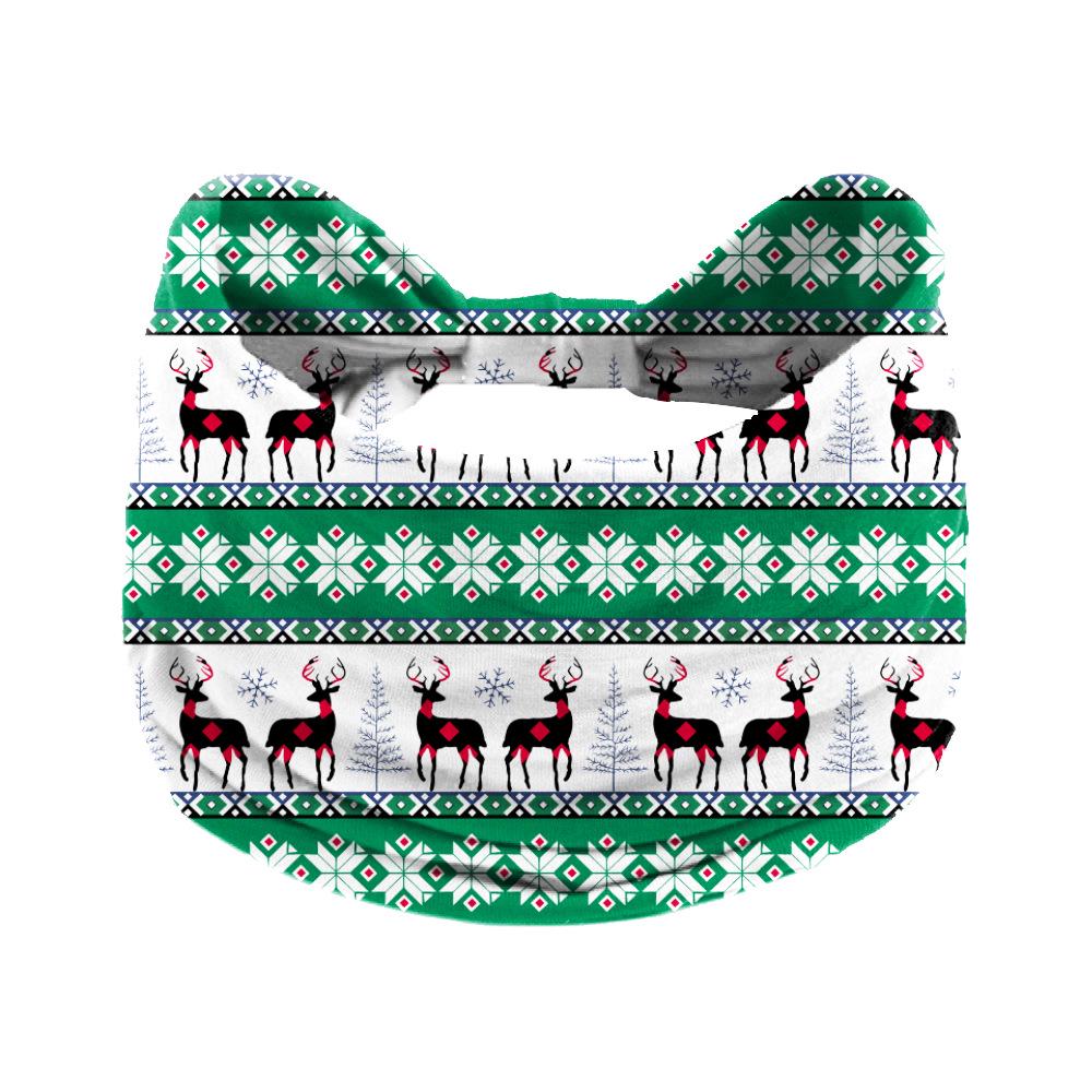 15CM Tie-Dye Extra Wide Elastic Christmas Headband for Women - Perfect for Yoga, Sports, and Face Washing