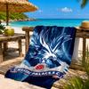 Kristall Fc Wappen Aufgedrucktes Mikrofaser Strandtuch, Weich Und Saugfähig, Schnelltrocknend, Ideal für Sommerreisen, Strand-Essentials, Schwimmbad
