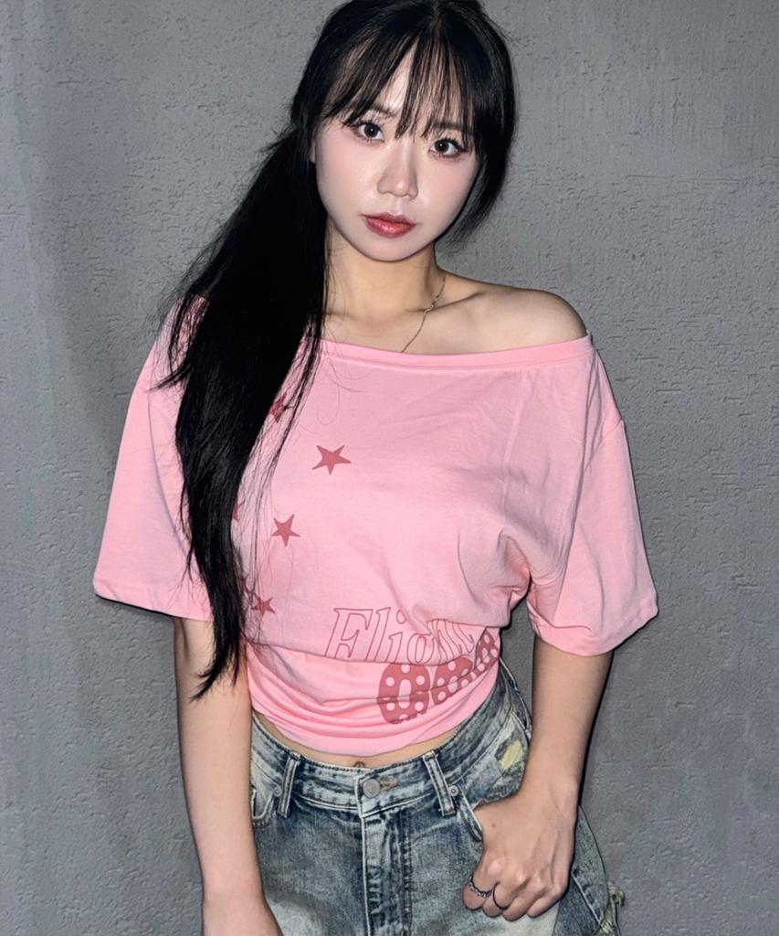 DEFYCLUBROBBERS Flight 666 One Off-Shoulder Boat Neck Short Sleeve T-Shirt (5 Colors)