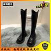 Boots Women's Knight Boots 2025 New Elastic Skinny Boots Thick-soled High Boots Small Men But Knee Long Boots