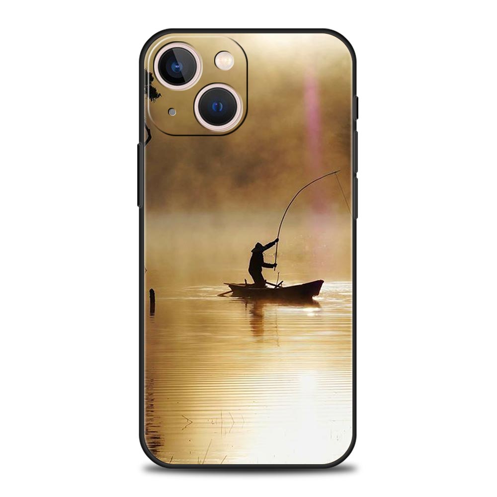 fishing Phone Case For iPhone 16 13 15 14 12 11 Pro MAX XR X SE XS 7 8 Plus Soft TPU Shell Cover