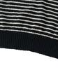 ANALOG MOOD Marine Stripe Round Short Sleeve Knit (Black)