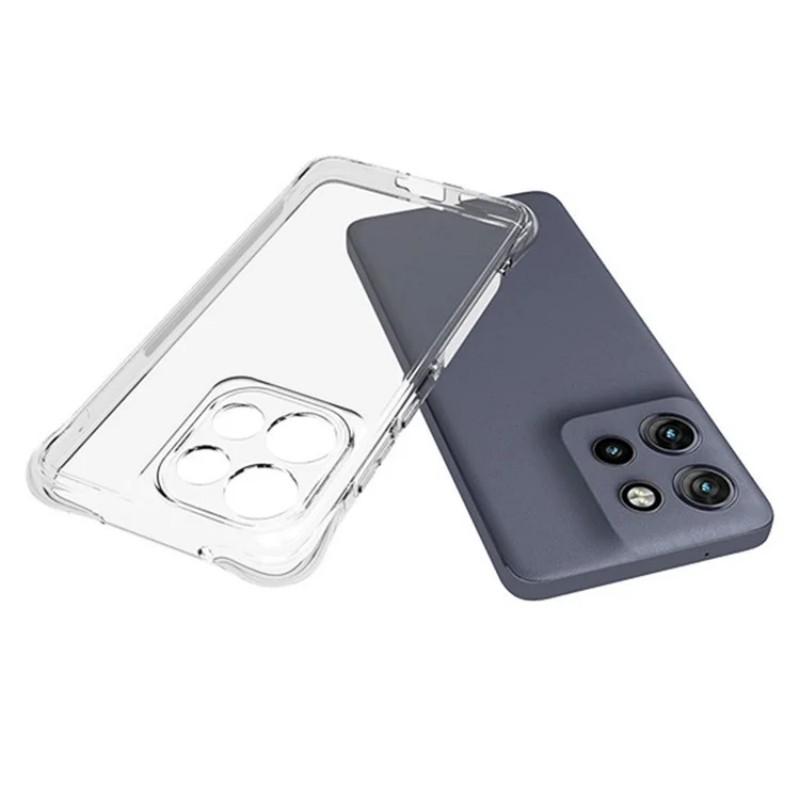 

For Motorola Edge 50 Neo 5G Clear TPU Case WANLONFENG TM Series 2.0mm Phone Back Cover Transparent