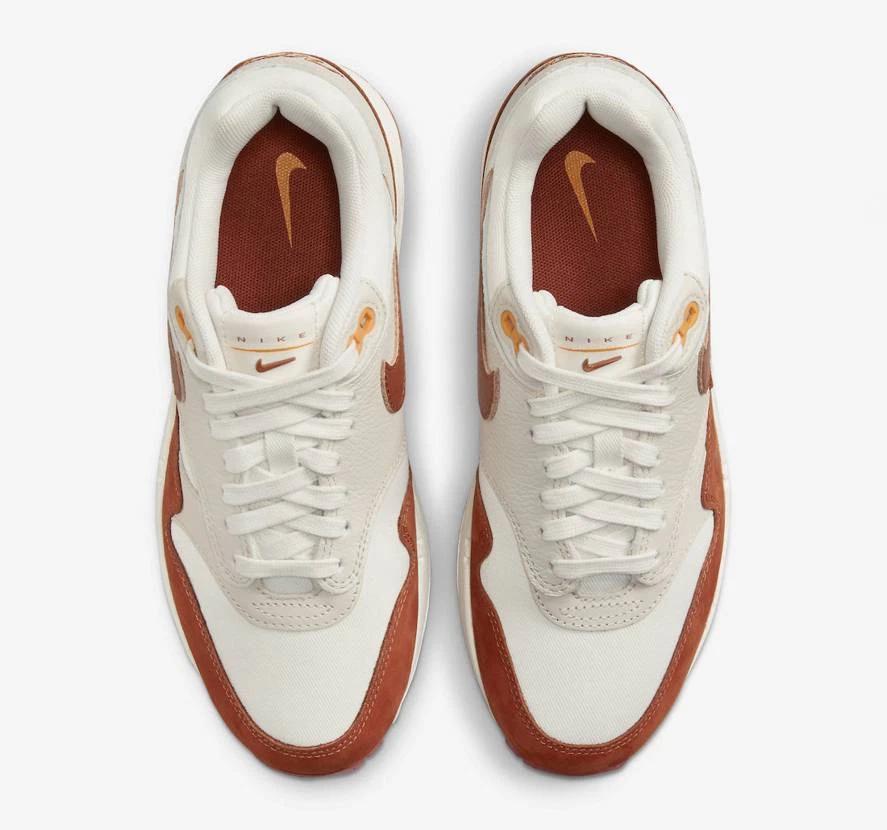 FD2370-100 Nike WMNS Air Max 1 Rugged Orange and Sail