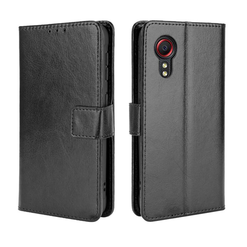 Suitable for Samsung Galaxy Xcover7 Pro phone case, Xcover5 crazy horse pattern card slot flip phone case