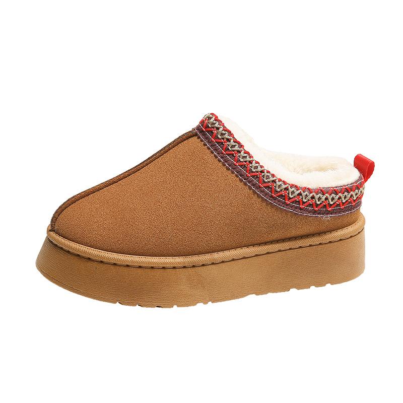 Snow Boots Women's 2023 Winter New Plush Insulation Thick Sole Casual Cotton Shoes