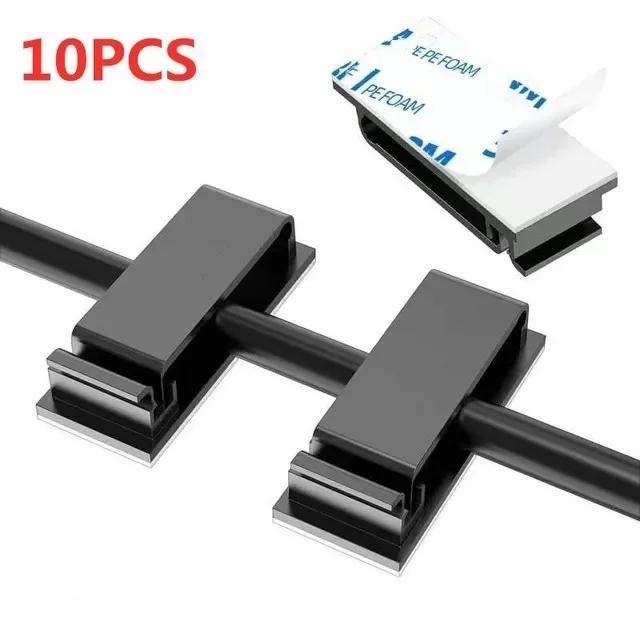 Self Adhesive Cable Clips Cord Management Wire Holder Organizer Clamp Desk Tidy Cable Manager in Car Home Office Clips