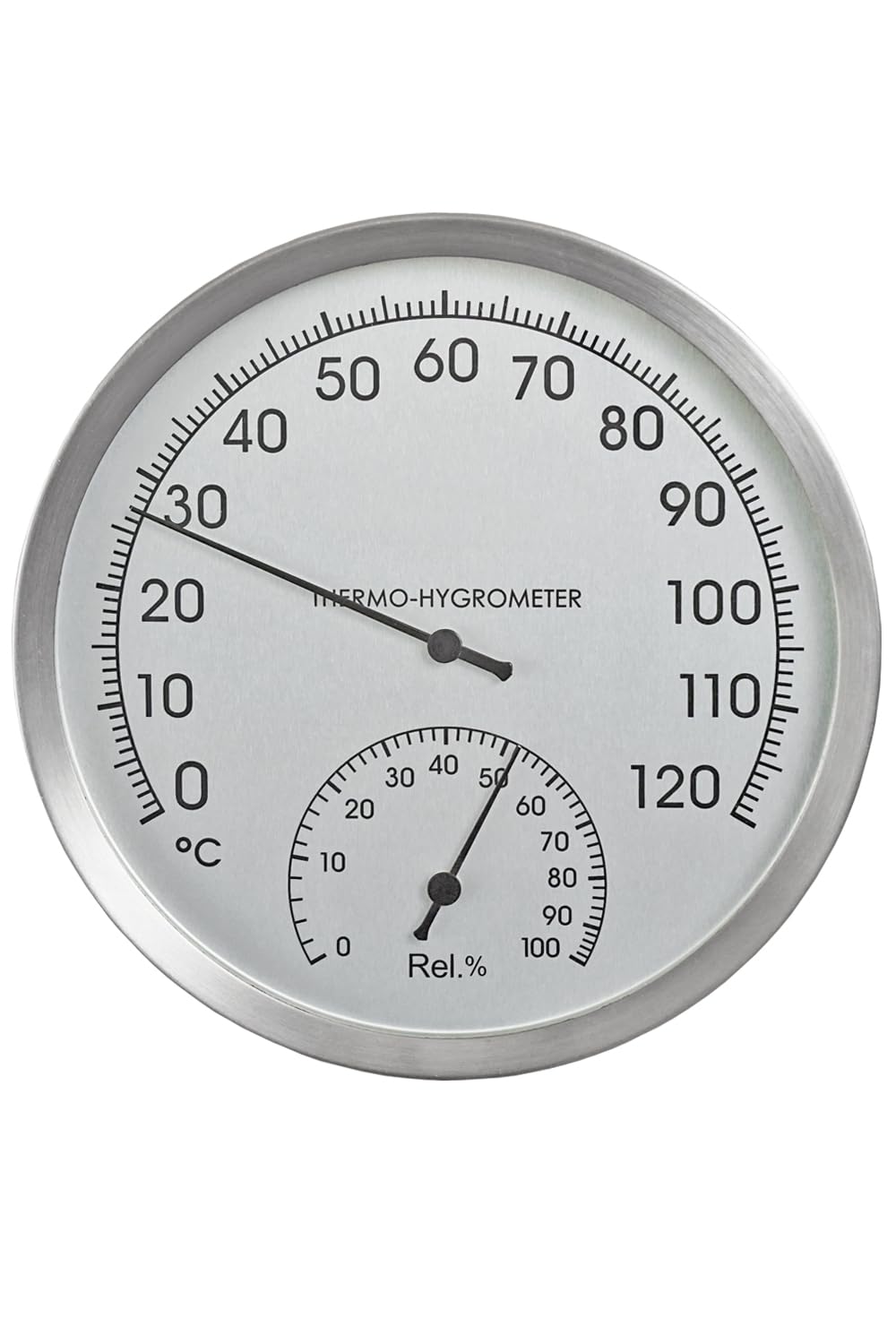 

Термометр и гигрометр для сауны Жаро- и влагостойкий Настенный Подвесной Аналоговый Компактный Термометр и гигрометр Нержавеющая сталь [MILAAM]