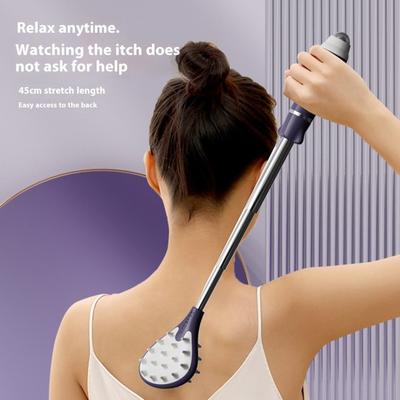 Tragbarer Teleskop-Rückenkratzer, juckendes Kratzwerkzeug für die Tiefengewebsmassage, Akupunktmassagegerät mit magnetischen Kugeln