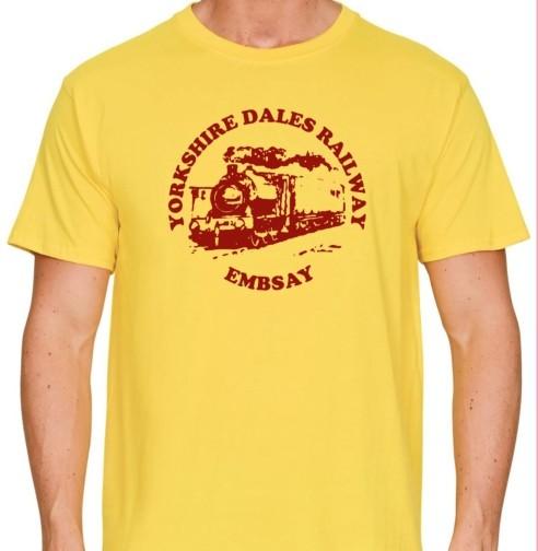 

Yorkshire Dales Railway T Shirt Embsay Skipton Train Track Steam Locomotive G433 L