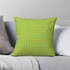 Houndstooth Yellow Lime Green Square Pillowcase Polyester Linen Velvet Pattern Decor Throw Pillow Case Home Cushion Cover