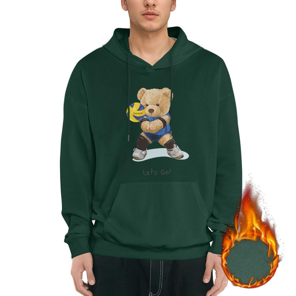 1 Pack Men’s Comfortable Fleece Hoodie Warm Lined Pullover Hooded Sweatshirt Winter Everyday Streetwear Layer M-3XL