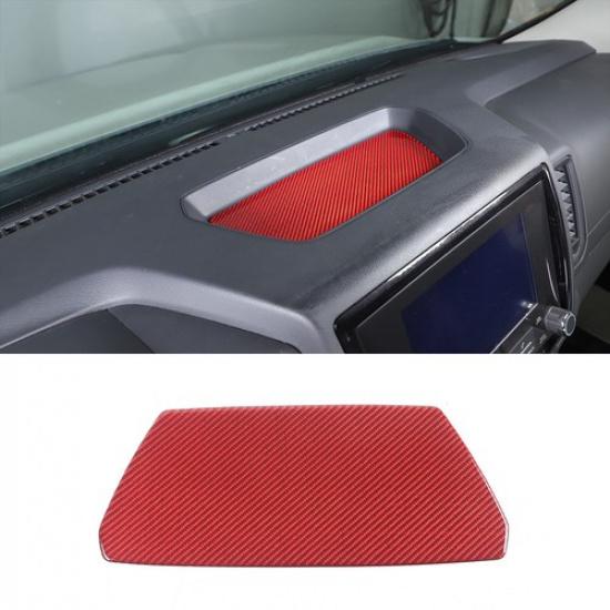 Red Carbon Fiber Dashboard Slot Mat Trim Sticker For Nissan Frontier 2024-2025