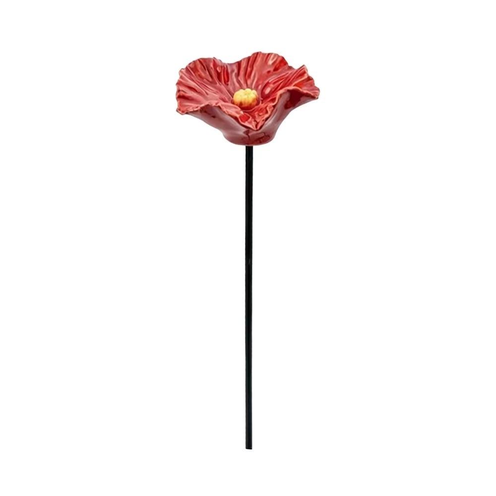 

Ground Insert Bird Bath Stand Handcrafted Insect Drinking Water Bird Feeding Cup Garden Ornament красный