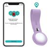 Coque - Phonillico® - Compatible AirTag 2021 - Lot de 2 - Silicone Violet - Boucle Amovible