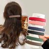 Elegant Solid Color Hair Clip Rectangle Matte Spring Clip Large Non-Slip Hairpin for Women