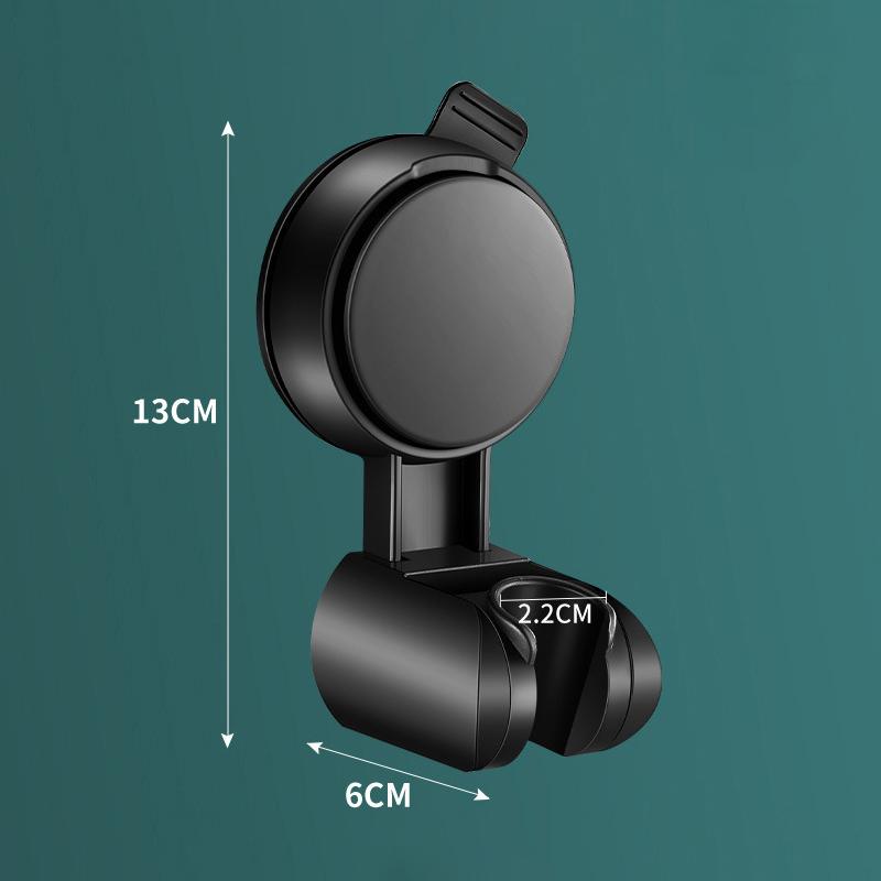 

Подставка для душевой лейки 20°-90° Регулируемая присоска Настенный держатель для душевой лейки Аксессуары для ванной комнаты без проколов чёрный