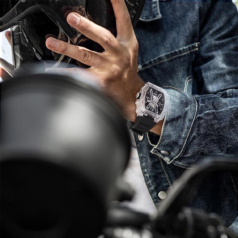 Langma Men's Hollow Automatic Mechanical Watch Trend Waterproof Men's Watch High Value Mechanical Watch