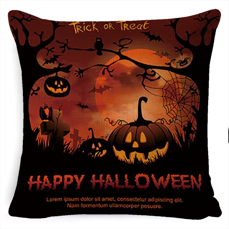 Pillow Case Holiday Party Halloween Horror Bat Office Pillow Case Car Waist Support Cushion Lumbar Pillow