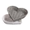 2Pcs Multipurpose Fruit Rattan Basket Heart Shaped Vegetable Storage Basket  Home Kitchen