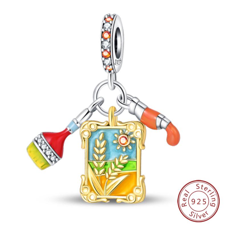 100% Copper Autumn Harvest Series Brown Music Squirrel Scarecrow Pumpkin Maple Leaves Charms Beads Diy Jewelry Gift