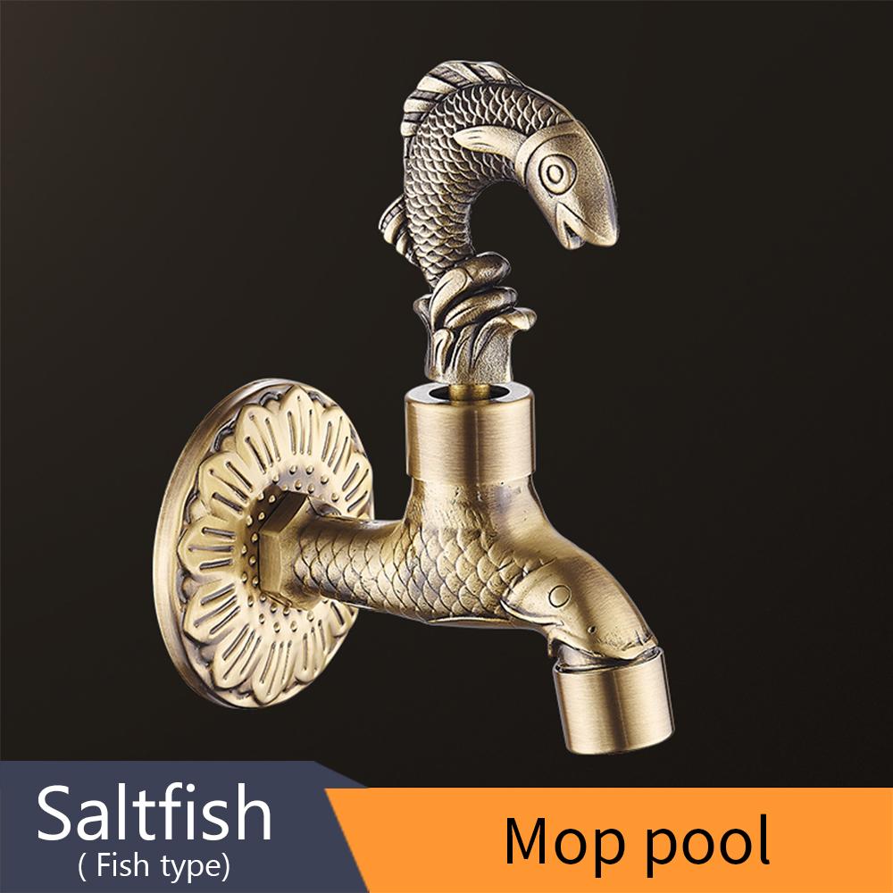 Bidcock Faucet Antique Bronze Dragon Carved Tap Bathroom Mop Faucet Washing Machine Faucet Outdoor Faucet For Garden 811573