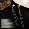 Banyan Tree S925 Silver Long Pearl Tassel Earrings for Women