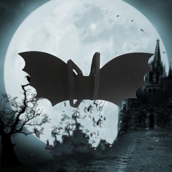 Kids Bat Wing with Straps Gothic Wearable Unisex Reusable Cosplay Props Faux Leather Halloween Costume Party Black Bat Wing Party Supplies