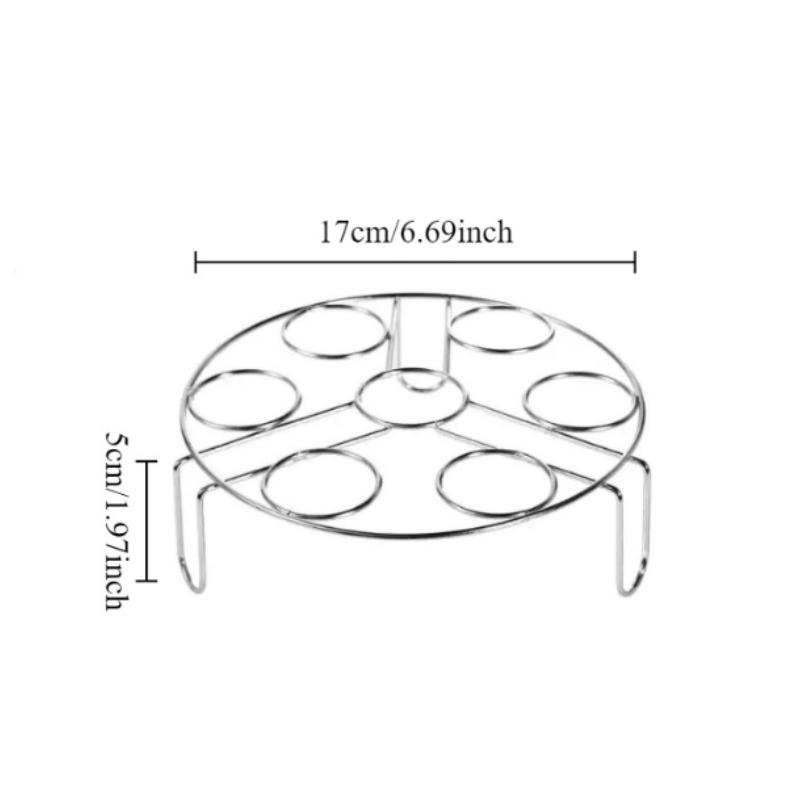 1PC Multi-functional household stainless steel steaming egg rack thicker heat insulation shelves high feet steamed egg racks