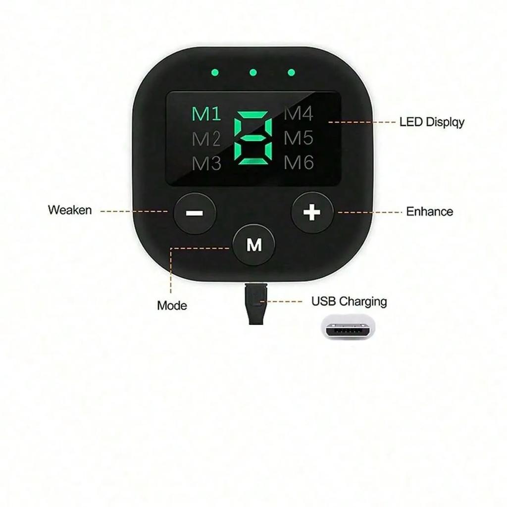 Intelligenter EMS Drahtloser Muskelstimulator Fitness Trainer Bauchmuskeltraining Elektrische Aufkleber Körpermassagegerät