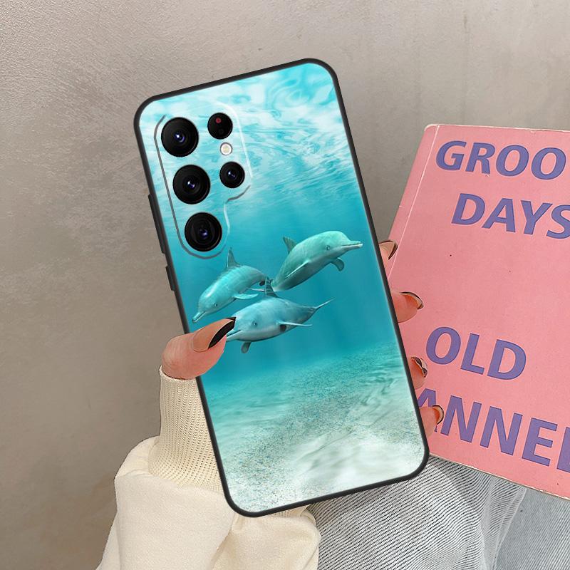 

Чехол Океанский Дельфин для Samsung Galaxy S25 Ultra S20 S21 S22 S23 S24 Ultra S9 S10 Plus S25 FE Обложка Coque Galaxy S21 FE