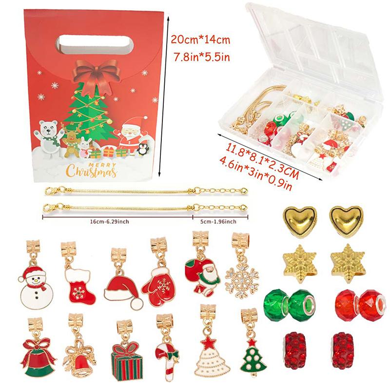 Weihnachts-Countdown Adventskalender Blindbox Weihnachts-Themen DIY Armband