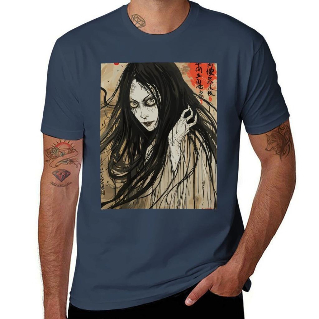 A Japanese Yurei Ghost Art 03 T-Shirt Man T Shirt Luxury Man T Shirts for Men Man T Shirt Cotton High Quality T-Shirt