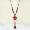 Sun Star Zircon Necklace For Women Vintage Leather Necklace Double Layered Pendant Chain Choker  Jewelry