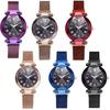 Elegant Women Starry Sky Luminous Watch With Roman Numerals And Magnetic Buckle