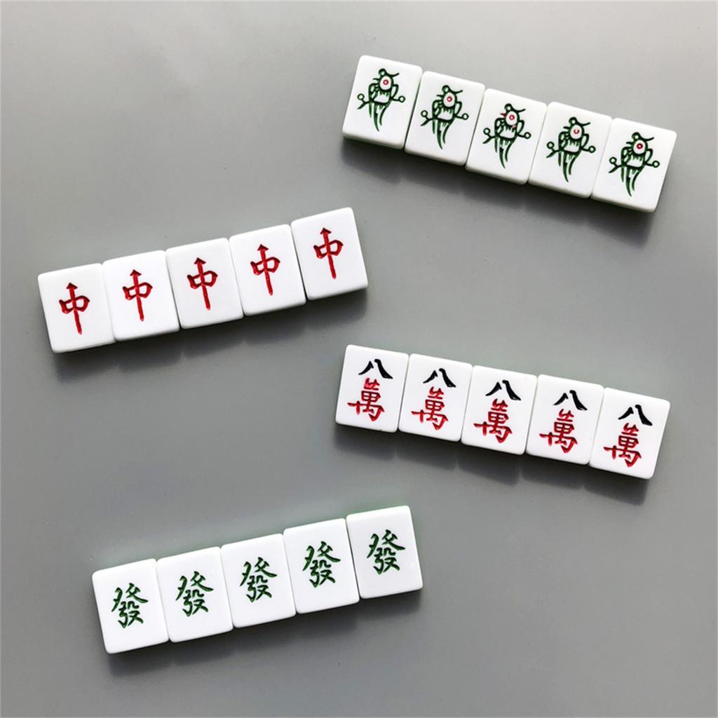 4/5Pcs Chinese Mahjong Tile Magnets for Fridge Colorful Mini Game Tile Magnetic Stickers for Whiteboard or Refrigerator