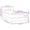 Box Spring Bed with Mattress & LED Lighting Dark Blue 80 x 220 cm Velvet