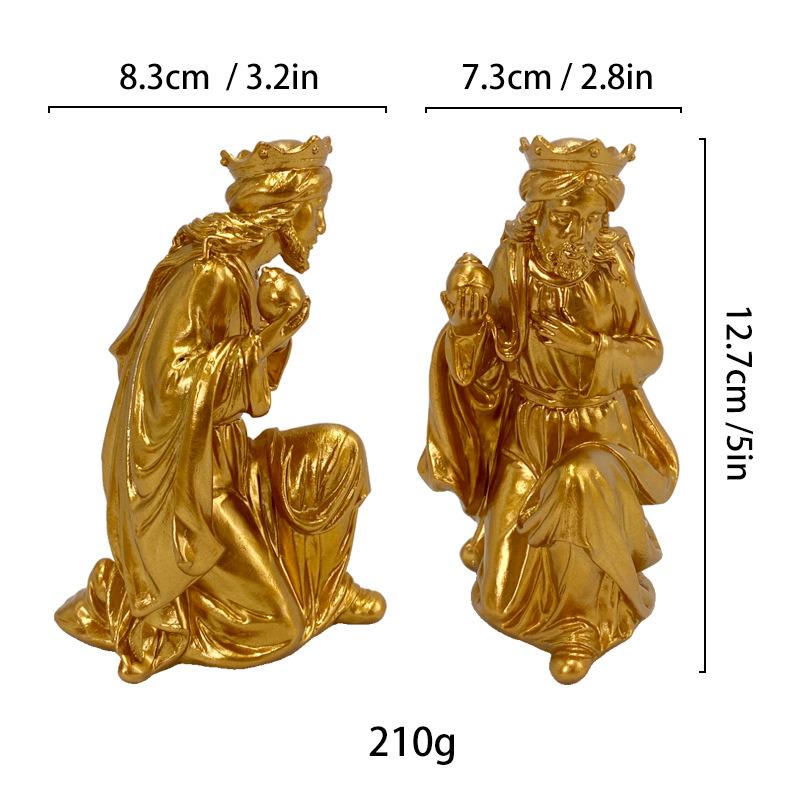 Simulated Human Figure Sculpture Christ Catholicism Shepherd Angel Resin Handicrafts Jesus Home Decoration Ornaments