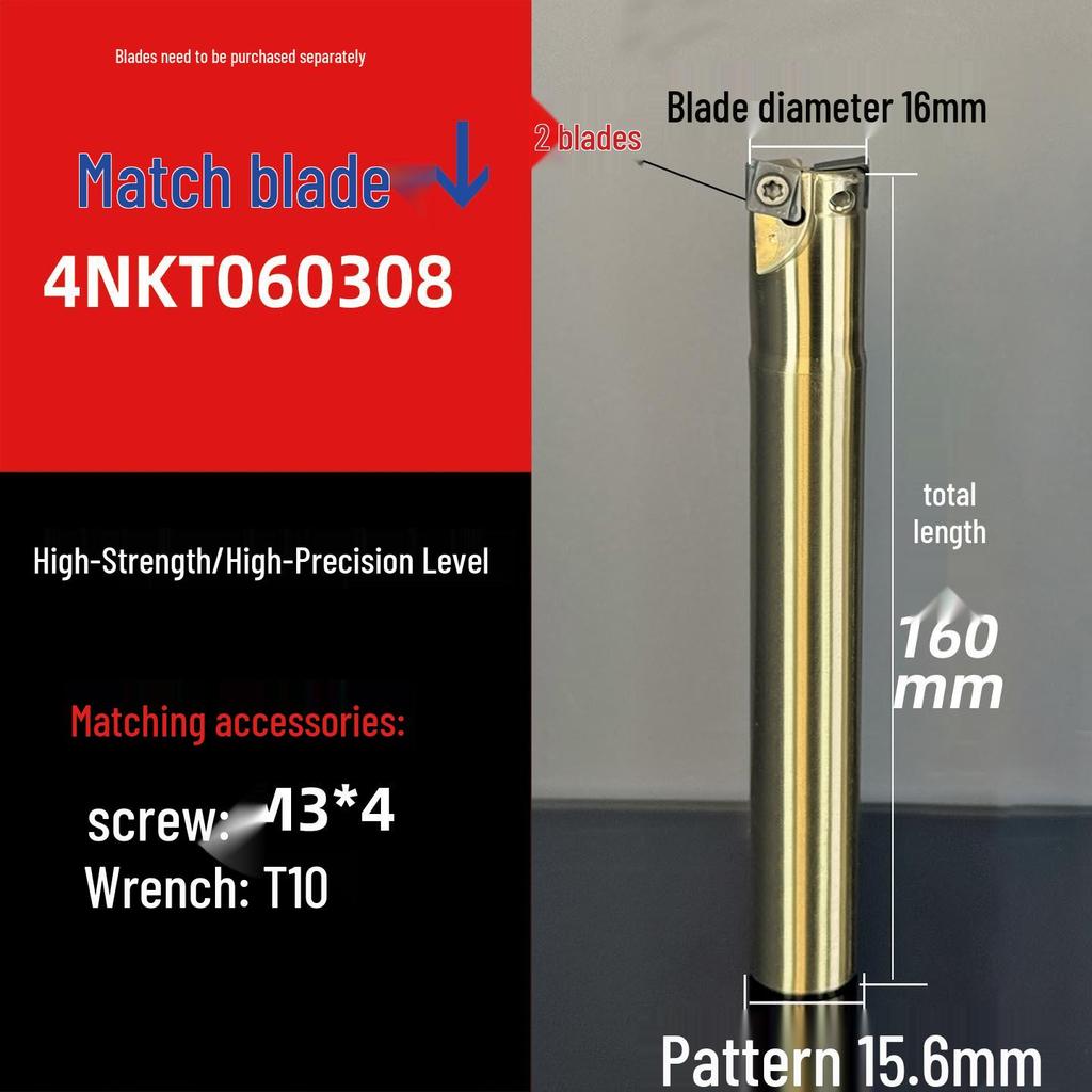 Shock-Resistant Fast Feed Milling Cutter Holder with Double-Sided Exn03R Toshiba lnmu0303 Insert for 4NTE90 Roughing.