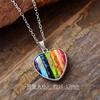 Luxury high-quality natural stone emperor stone 7-color love pendant necklace light luxury classic stone jewelry, hot-selling