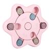 Plastic Portable Pet Food Feeding Bowl Educational Puzzle Interactive Toy for Dogs CatsPink Hexagonal