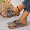 Fashion Trend Ladies Shoes 2024 New Fashion Solid Leopard Print Women's Sandals Summer Casual Outdoor Slippers Women Plus Size 43